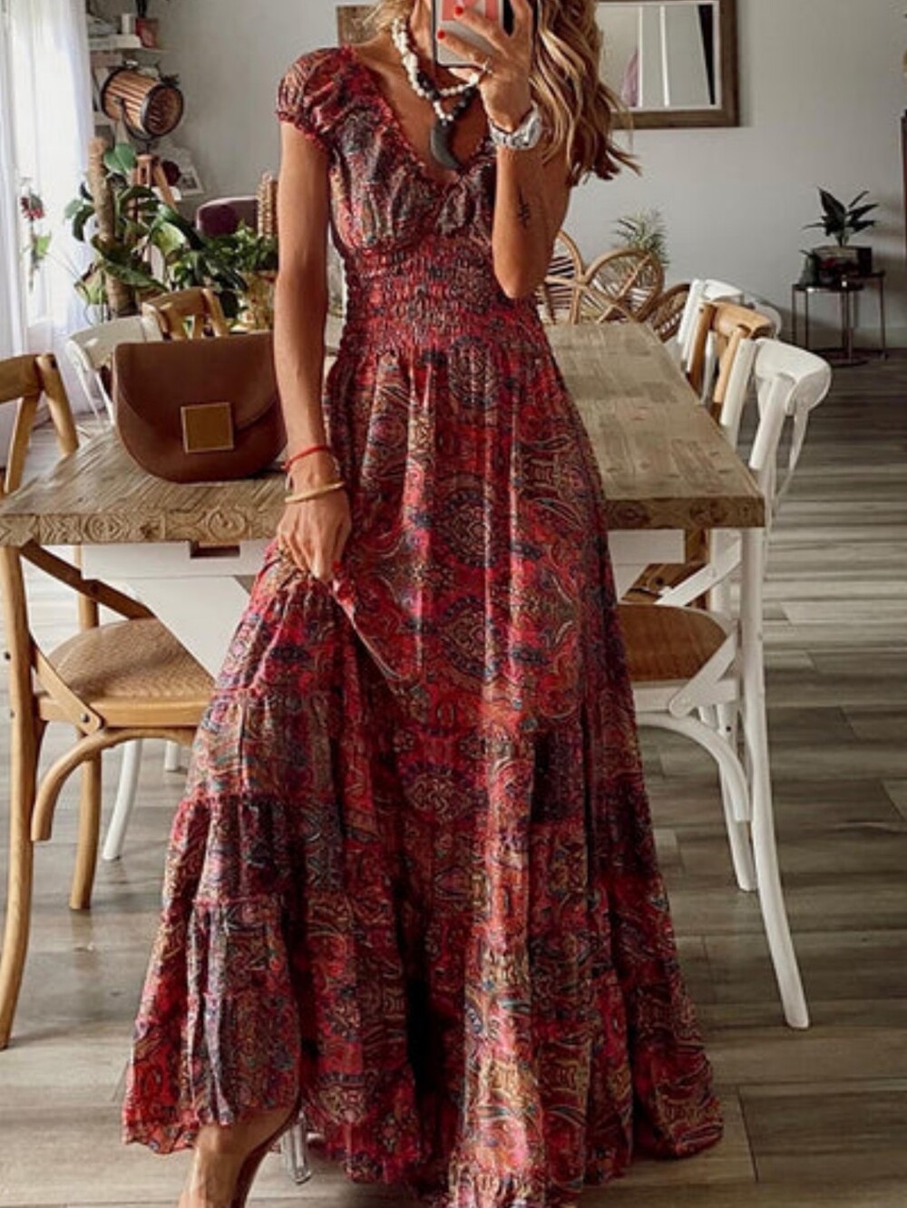 Beautiful Red Boho Dress